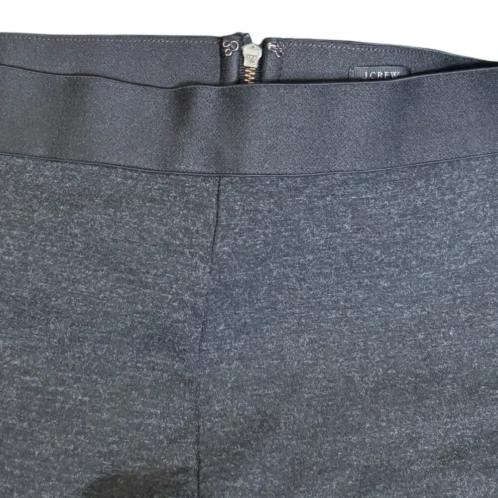 J Crew Pixie Pant Dark Gray Cropped Slim Pants Size 12R Back Zip Stretch Work 12